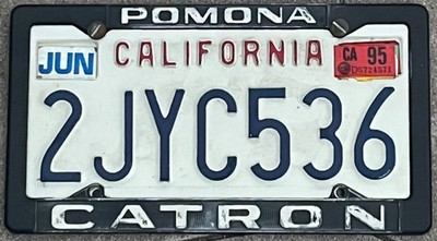 RARE Pomona Catron Vintage Porsche VW Volkswagen California License Plate Frame