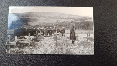 WW2 German Photo: Fallschirmjäger Witzig Holds Paratrooper Funeral, Tunsia