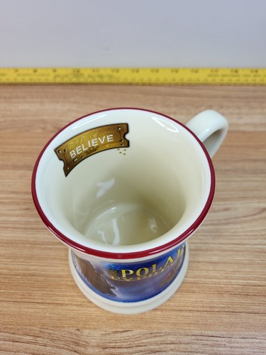 Taza Polar Express BELIEVE 3D de cerámica criada chocolate caliente-café-té usada en excelente estado 12 oz - Imagen 5 de 6