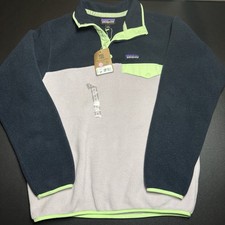 NWT Patagonia Synchilla Snap T Fleece Pullover Echo Purple and Green Women s S