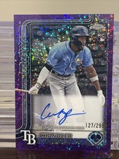 2025 Topps Chrome Rookie Autographs Chandler Simpson #RA-CSI Purple Speckle /299