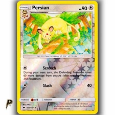 Pokemon Burning Shadows Persian 102/147 Reverse Holo Rare M/NM