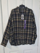 New Eddie Bauer 2X Mens Flannel Button Up Shirt