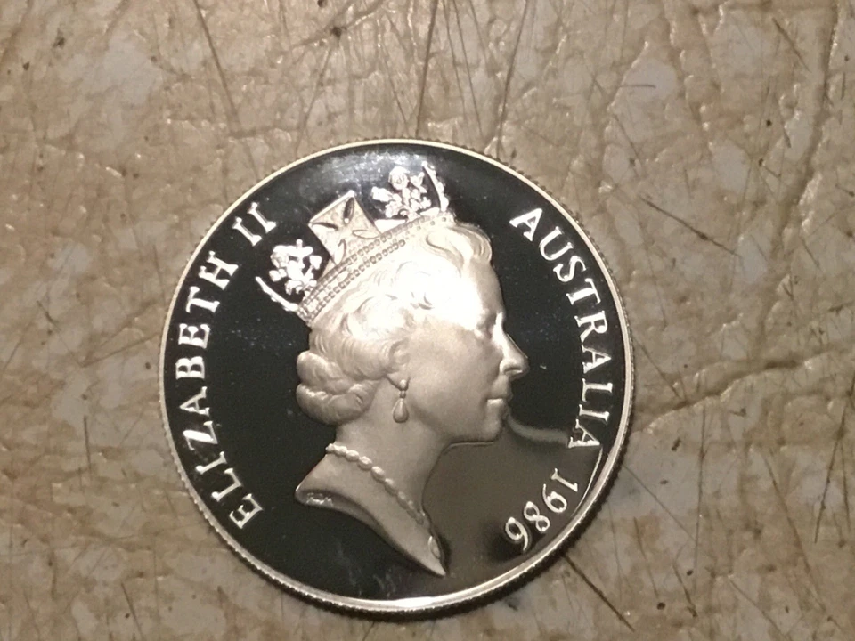 1836 1986 South Australia $10 Proof Silver Coin State  Original Case & Box - Image 4 of 4