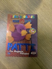 1999 TY Beanie Babies BBOC S2 Bday /Rookie Patti The Magenta Platypus Blue FOIL