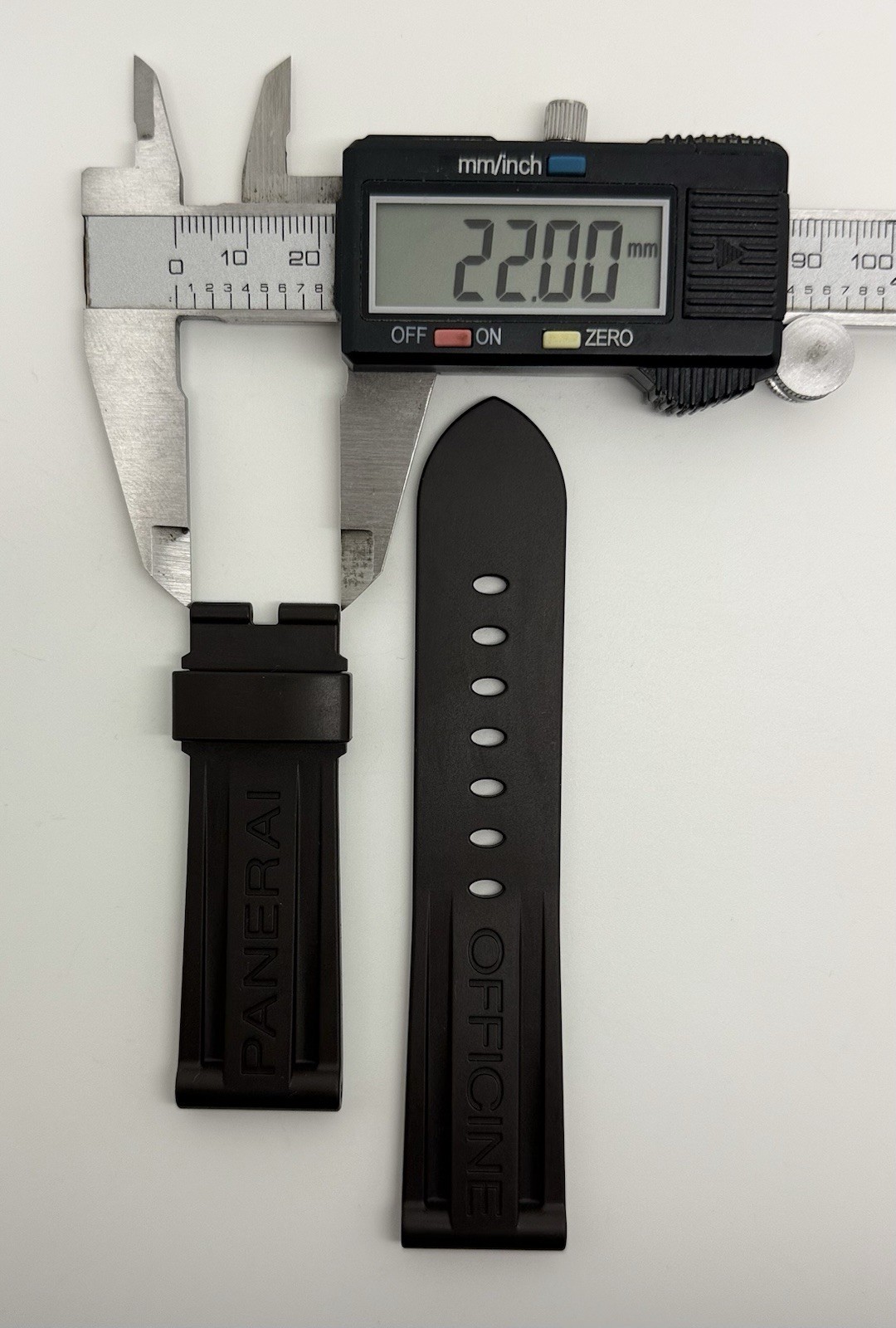 Officine Panerai 24mm x 22mm Dark Brown Rubber Watch Strap Band Authentic OEM