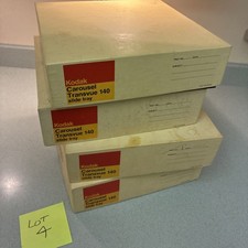 Lot of 4 Kodak Carousel Transvue 140 Slide Trays vintage 1970s