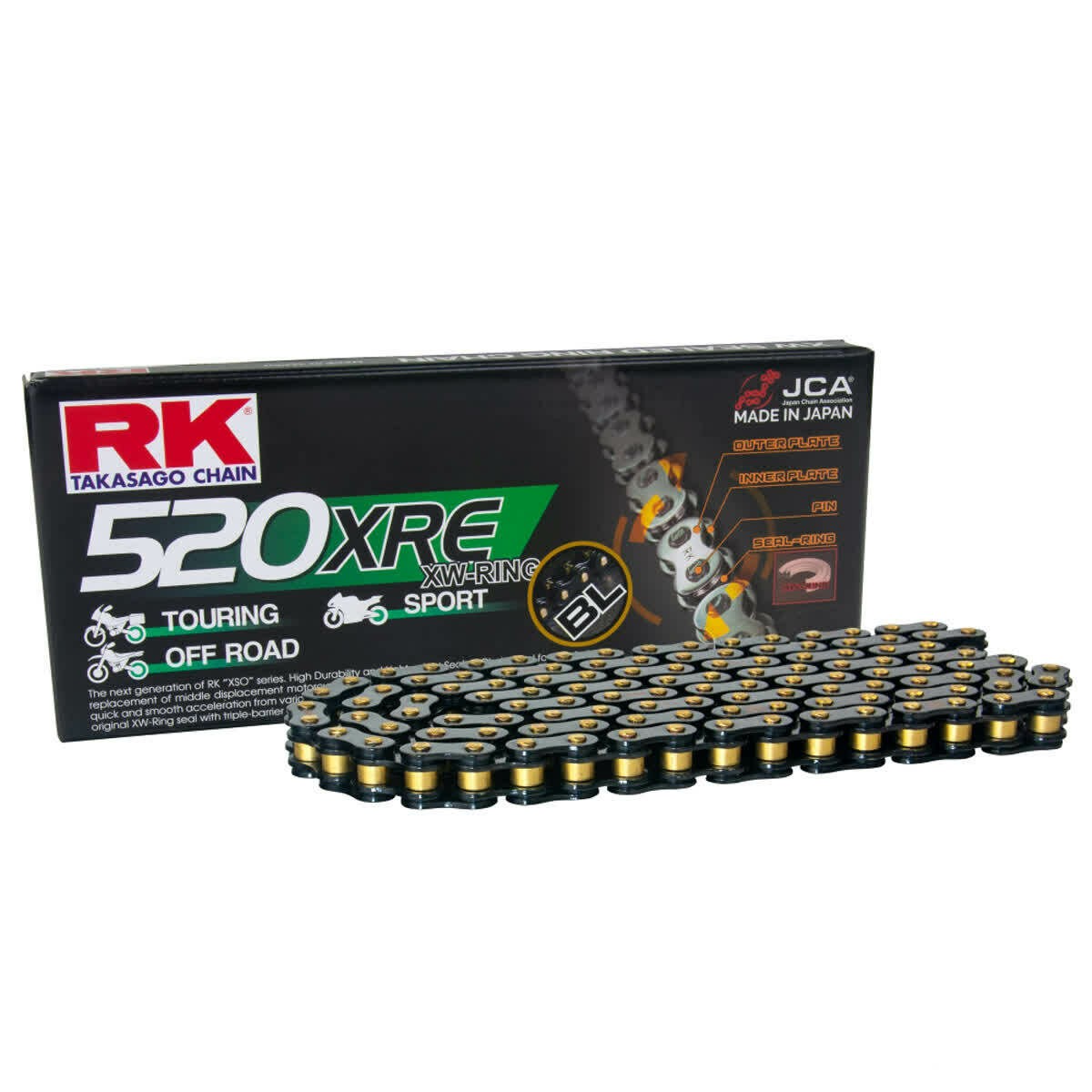 Offene Kette Rk Schwarz Xre 114-520 Niete Cf Moto 650TK 2014-2017-image