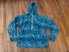 L. L. Bean Youth Fleece 1/2 Zip Pullover Hooded Size L