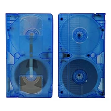 VHS is LIFE Blue Transparent Color VHS Shell w/ Matching Spools T-130 Tape