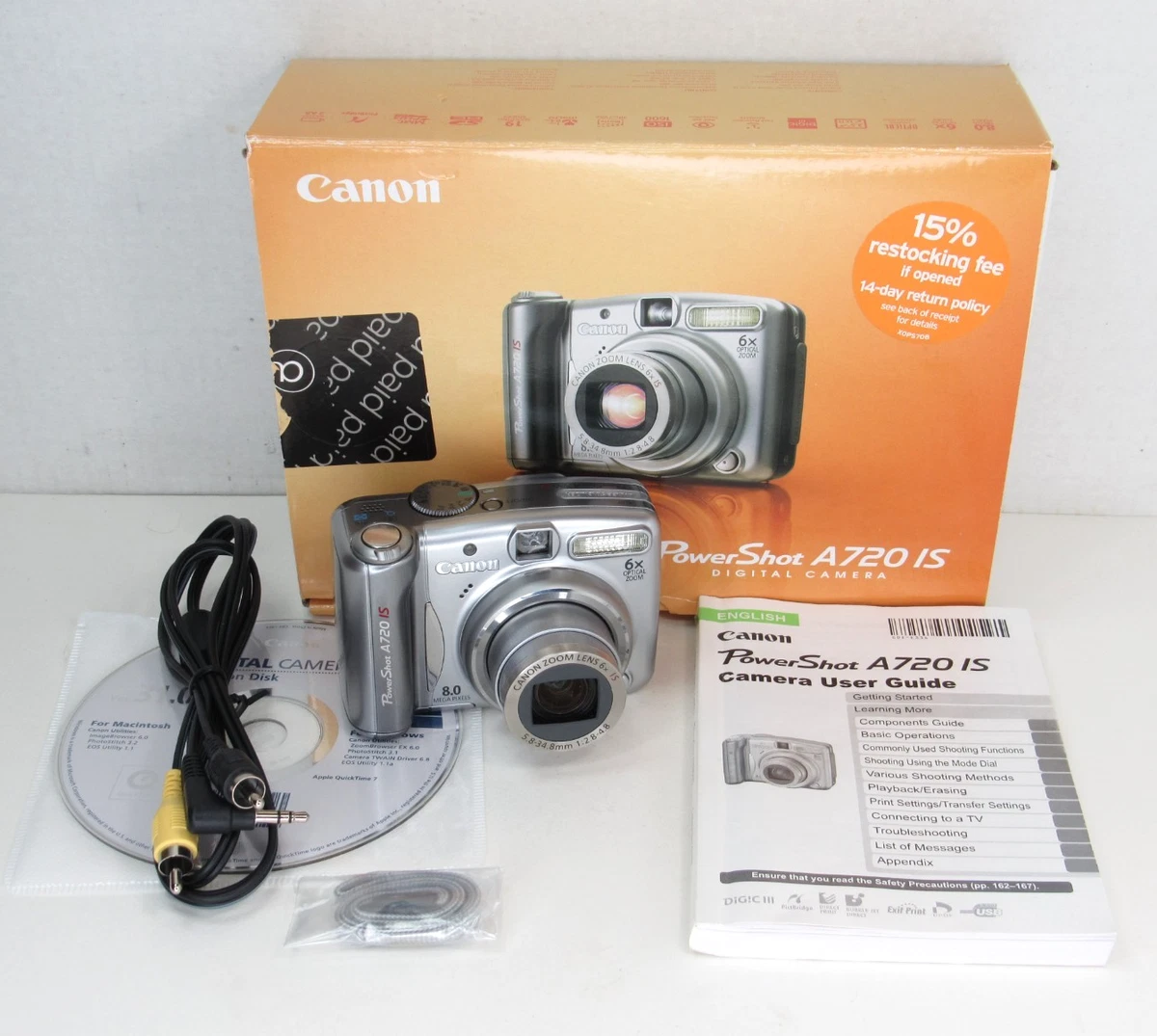 Canon PowerShot A720 IS Digital Cameras 8-9.9 MP Maximum