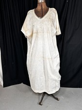 antique night gown long cotton lace embroidered flapper bust 48 original 1920