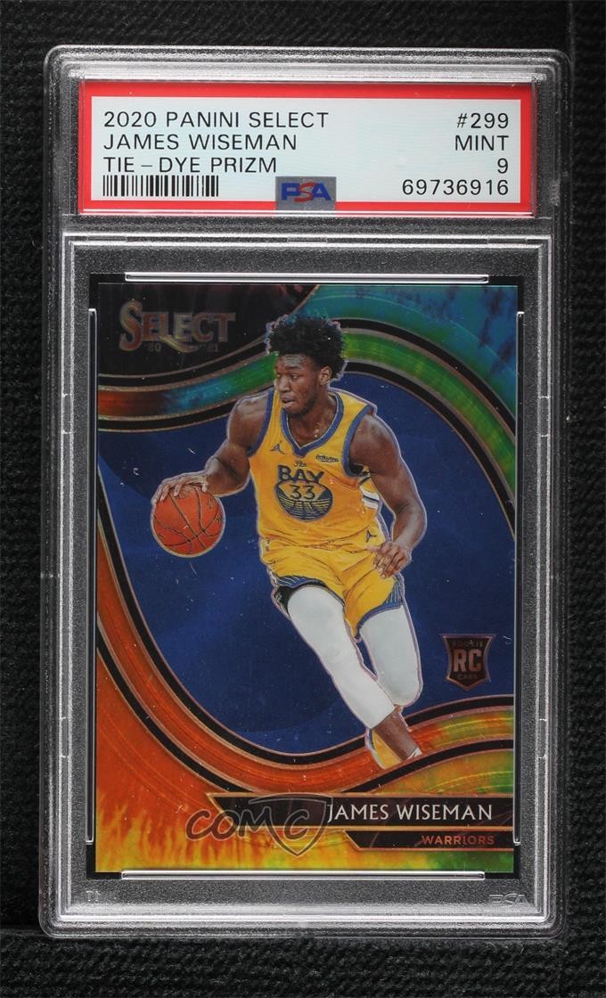 2020-21 Panini Select Courtside Tie-Dye Prizm 4/25 James Wiseman PSA 9 MINT 1j1o