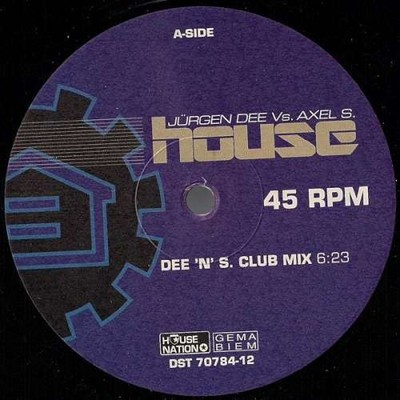 Jürgen Dee vs. Axel S. 12'' Vinyl Electronic Hard House, Progressive Trance 69281