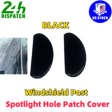 Windshield Post Spotlight Hole Patch Cover 2pcs Black For Police Vehicle Windshield Post Spotlight Hole Patch Cover 2pcs Black For Police Vehicle