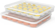 77L Deviled Egg Containers with Lid, (Set of 2), Plastic Holder for... 