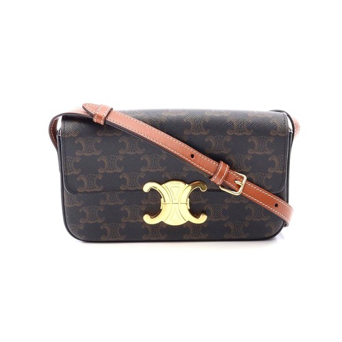 Celine Claude Triomphe Shoulder Bag Women Brown One Size