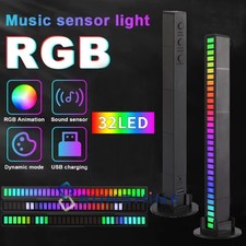 Led Music Sync Sound Control Pickup Light Rhythm Lamp RGB Home Car Ambient Light