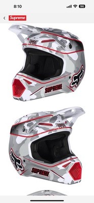 Supreme/Fox Racing DMX V1 Helmet - Snow Camo Size Large New with