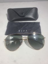 Diff Dash GD-FG16P Gold/Green Aviator Sunglasses w/ Case