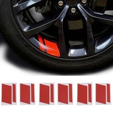 6 Pcs Universal Car Wheel Rim Sticker Reflective Vinyl Decal Mark For 16-21
