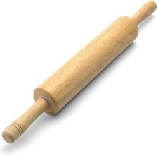 Classic Wood Rolling Pin, 18-Inch Hardwood Do...