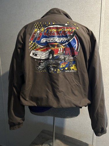 Crawford County Speedway Dirt Track Racing Fleeced Lined Jacket MENS 2XL - Picture 3 of 8