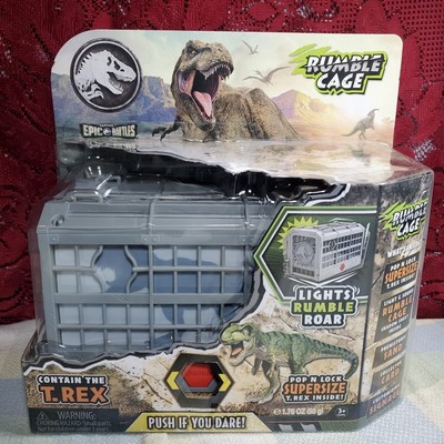 Jurassic World T Rex Rumble Cage with Light And Sound Captive Epic Battles