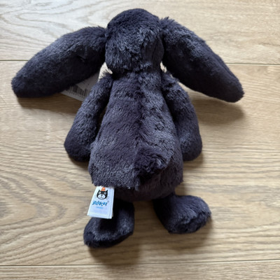  Medium Bashful Inky Bunny インキー黒 Personalized Bashful Inky Bunny Medium - Official Jellycat