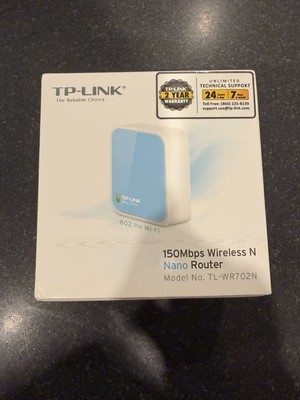 TP-Link TL-WR702N 150 Mbps 1-Port 10/100 Wireless N Nano Router (In Box)