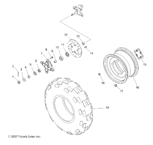Polaris Wheel Hub, Front, Genuine OEM Part 5135268, Qty 1 - Picture 5 of 5