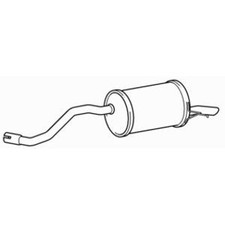 Rear Exhaust Silencer Back Box for Renault Clio dCi 90 K9K628 1.5 (2015-2019)