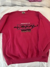 Pink Vintage Naf Naf 90s Sweater Jumper Embroided Logo Size TU One Size