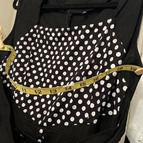 Retro Black Polkadot Dress Flare XXL - Picture 4 of 4