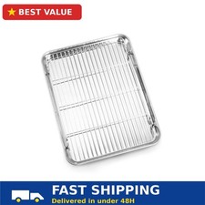 Bastwe Stainless Steel Baking Sheet and Cooling Rack Set Commercial Grade