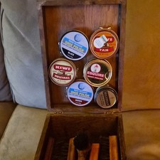 Esquire Wooden Shoe Shine Box Kit w/ Brushes Shoe Polish Tins