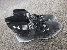 Under Armour Football Cleats UAF Black Radioactive Speed You Can't Stop Size 10