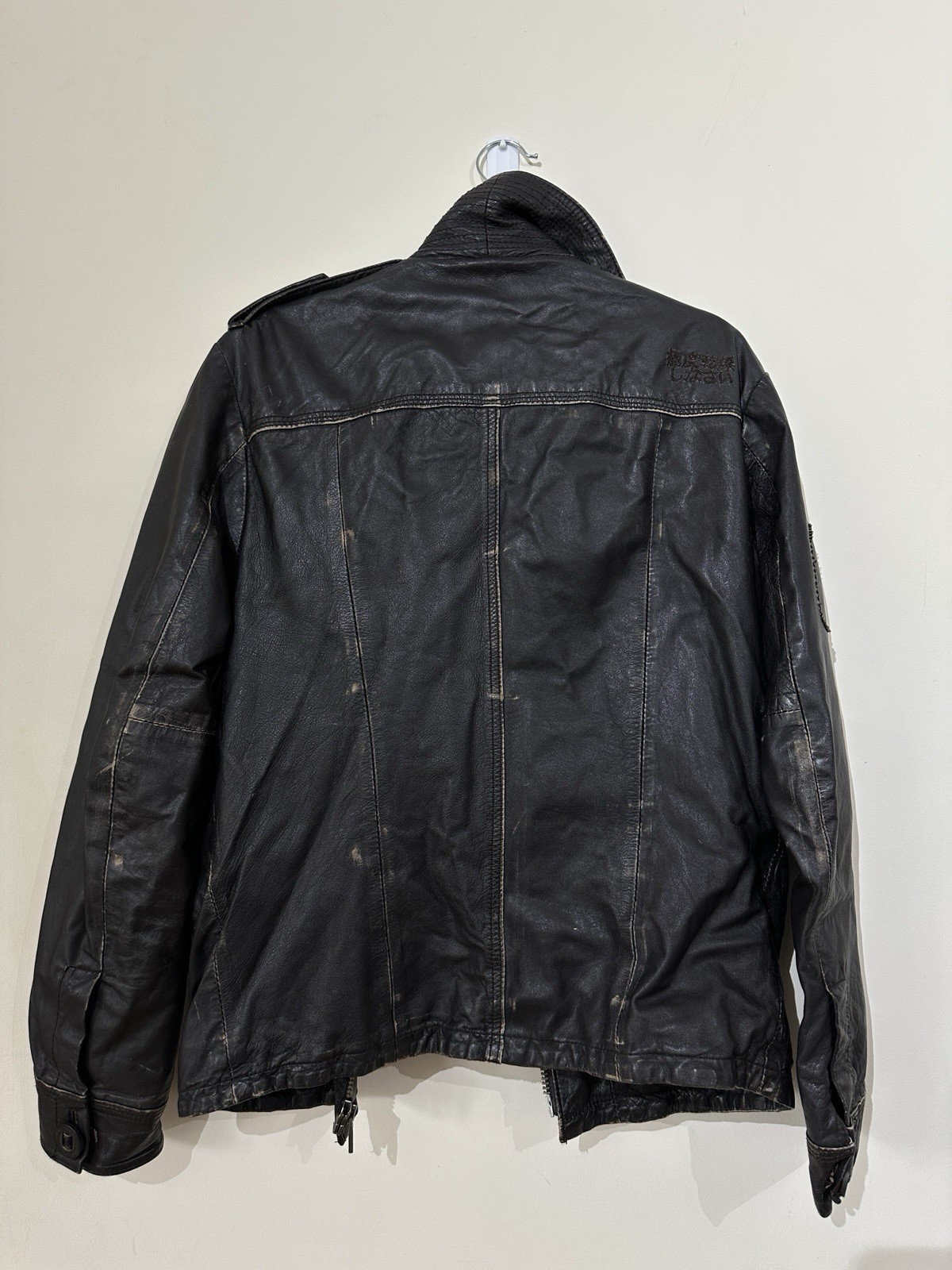 Superdry leather jacket as worn by David Beckham.   Size Medium. image 6
