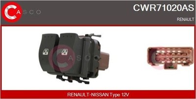 Casco Schalter, Fensterheber CWR71020AS für RENAULT
