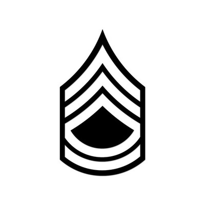 E-7 Sergeant First Class Rank Sticker Decal Die Cut
