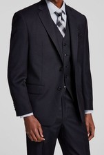 Michael Kors Mens Black Wool Stretch Classic Fit Sport Coat Suit Jacket Size 48R