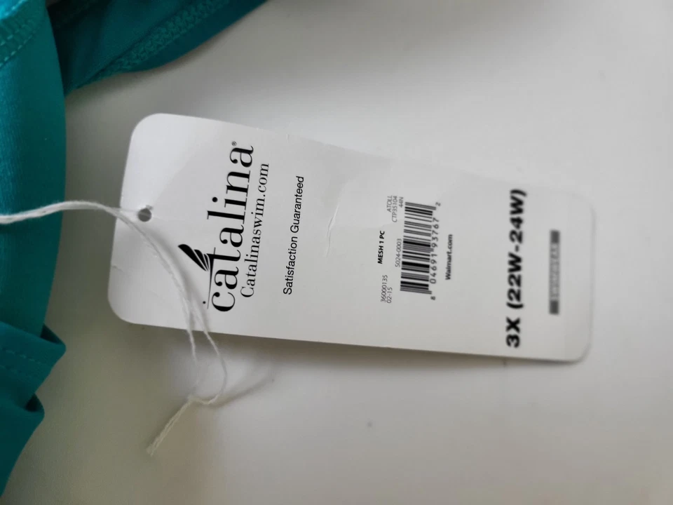 Traje de baño 1 pieza talla 3X azul verdoso tazas moldeadas Catalina Foto 2 de 4