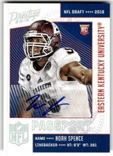 2016 Panini Prestige Noah Spence NFL Passport Ink #/100 #18 Auto
