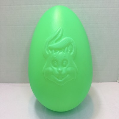 Vtg Large Jumbo Giant Blow Mold Green Easter Egg Outdoor Indoor Yard Decor 15''