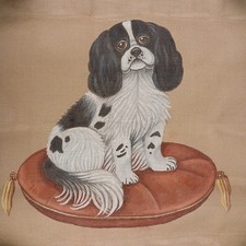 Cavalier King Charles Spaniel Needlepoint Canvas Painted Royal School Needlework