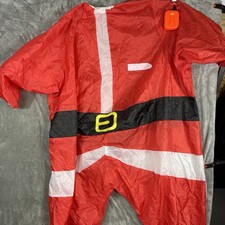 Red Inflatable Santa Claus Costume Blow up Suit Cosplay Party...