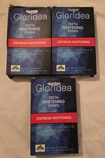 LOT OF 3 Gloridea Teeth Whitening Strips 28 Strips Per Box MINT Exp 1/24/26