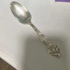 R Wallace & S Sterling Silver Spoon .925 Ornate Handle Antique 29 grams 5 7/8”