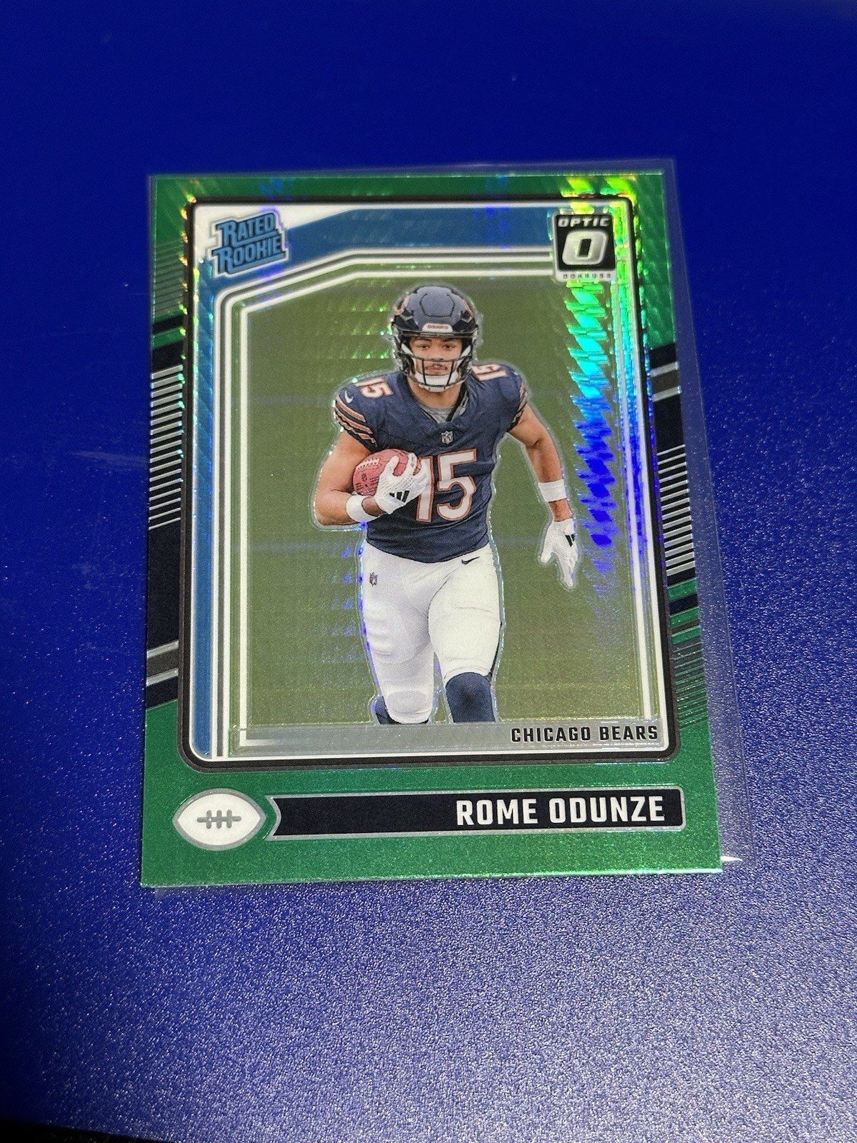 2024 Panini Donruss Optic - Rated Rookie Rome Odunze #286 Green Hyper Prizm (RC)