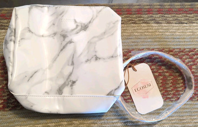 Brand New Ecosusi Clutch Bag Purse 2 Sided Zip Bag Lots Of Storage!